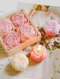 Handcrafted Rose Scented Candle Set (4pcs)